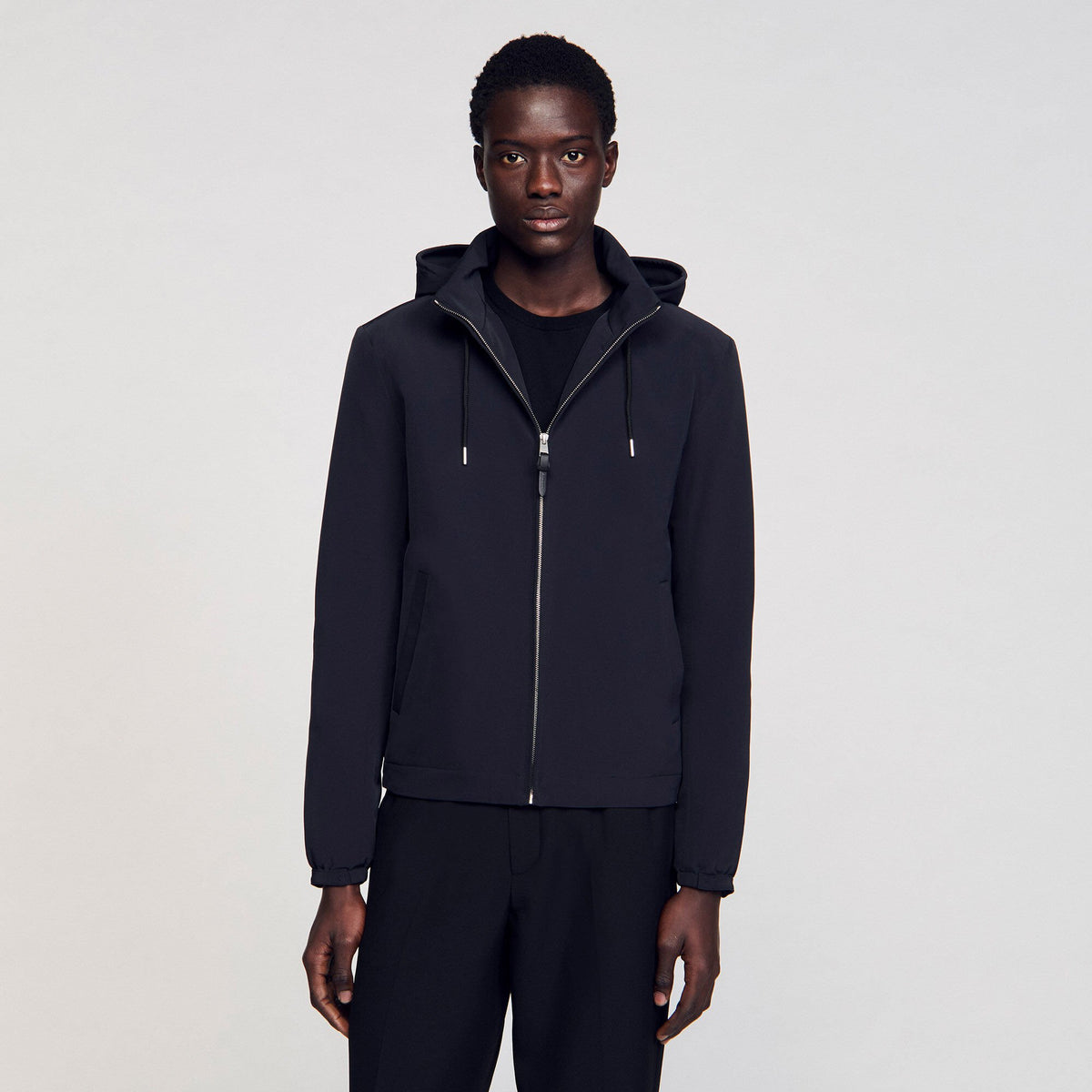 Zip-up hooded jacket | Sandro