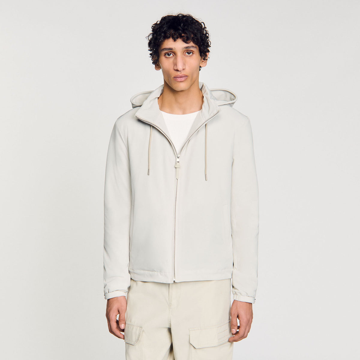 Zip-up hooded jacket | Sandro