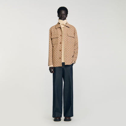 Square Cross jacquard overshirt | Sandro