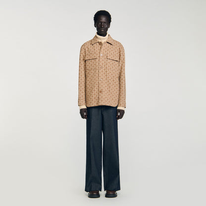 Square Cross jacquard overshirt | Sandro