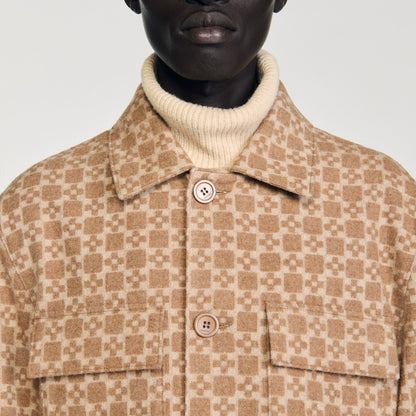 Square Cross jacquard overshirt | Sandro