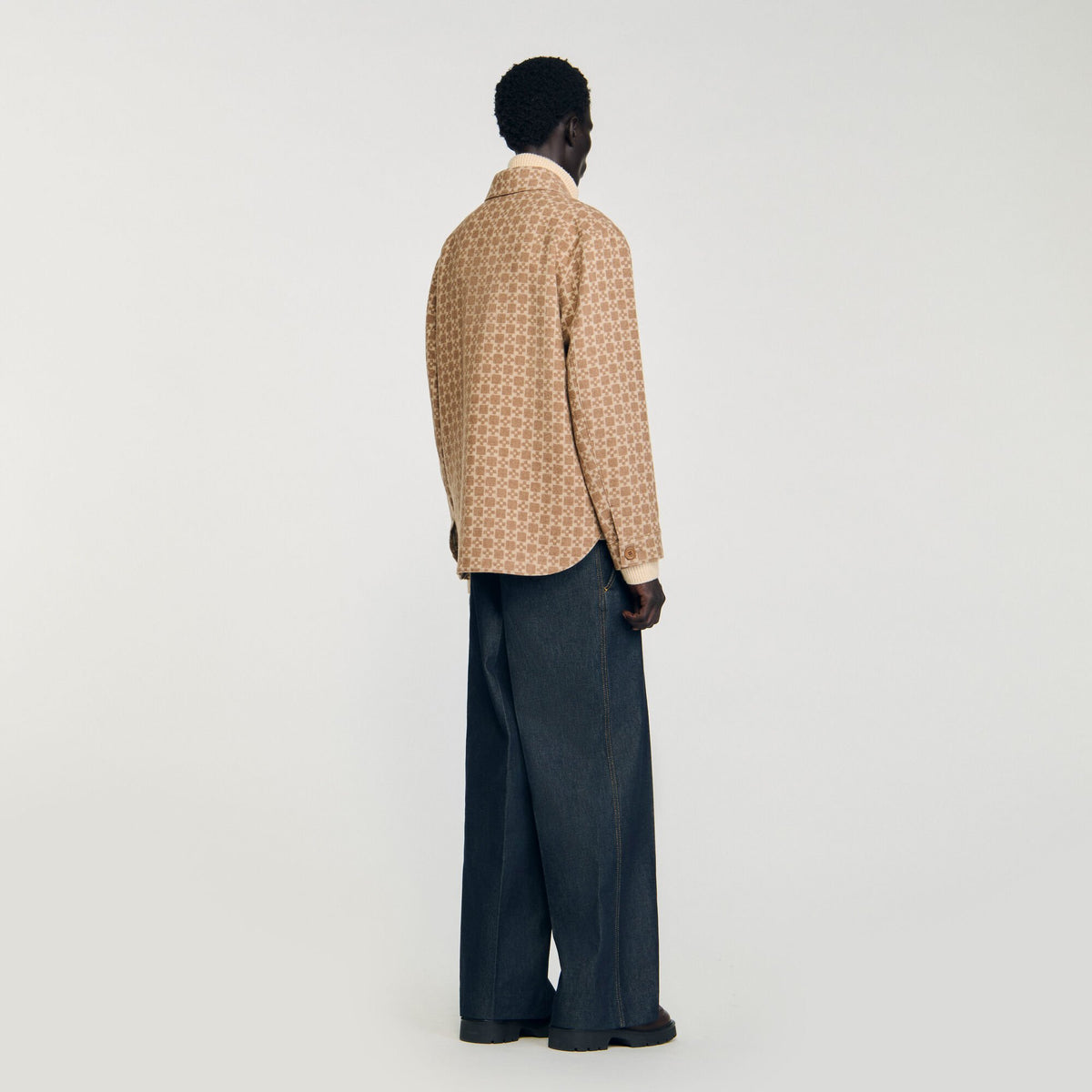 Square Cross jacquard overshirt | Sandro