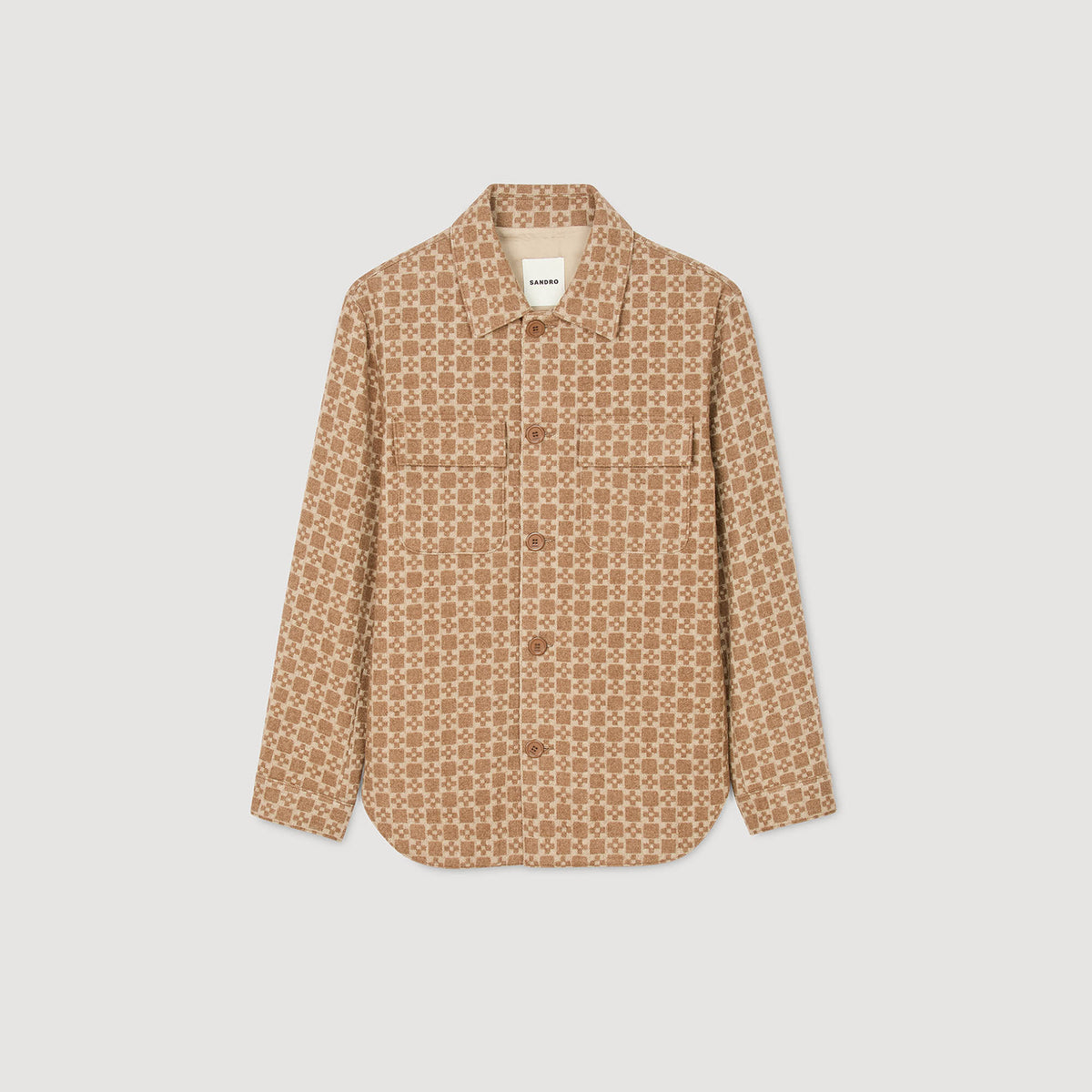 Square Cross jacquard overshirt | Sandro