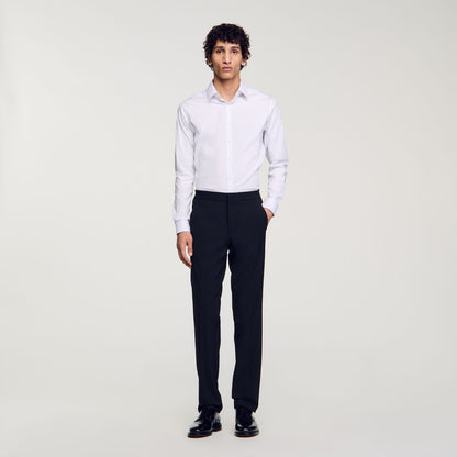 Fitted stretch cotton shirt | Sandro