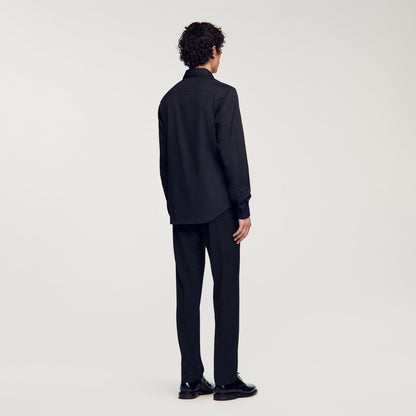 Fitted stretch cotton shirt | Sandro