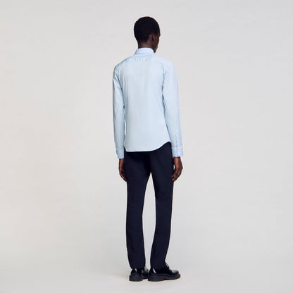 Fitted stretch cotton shirt | Sandro