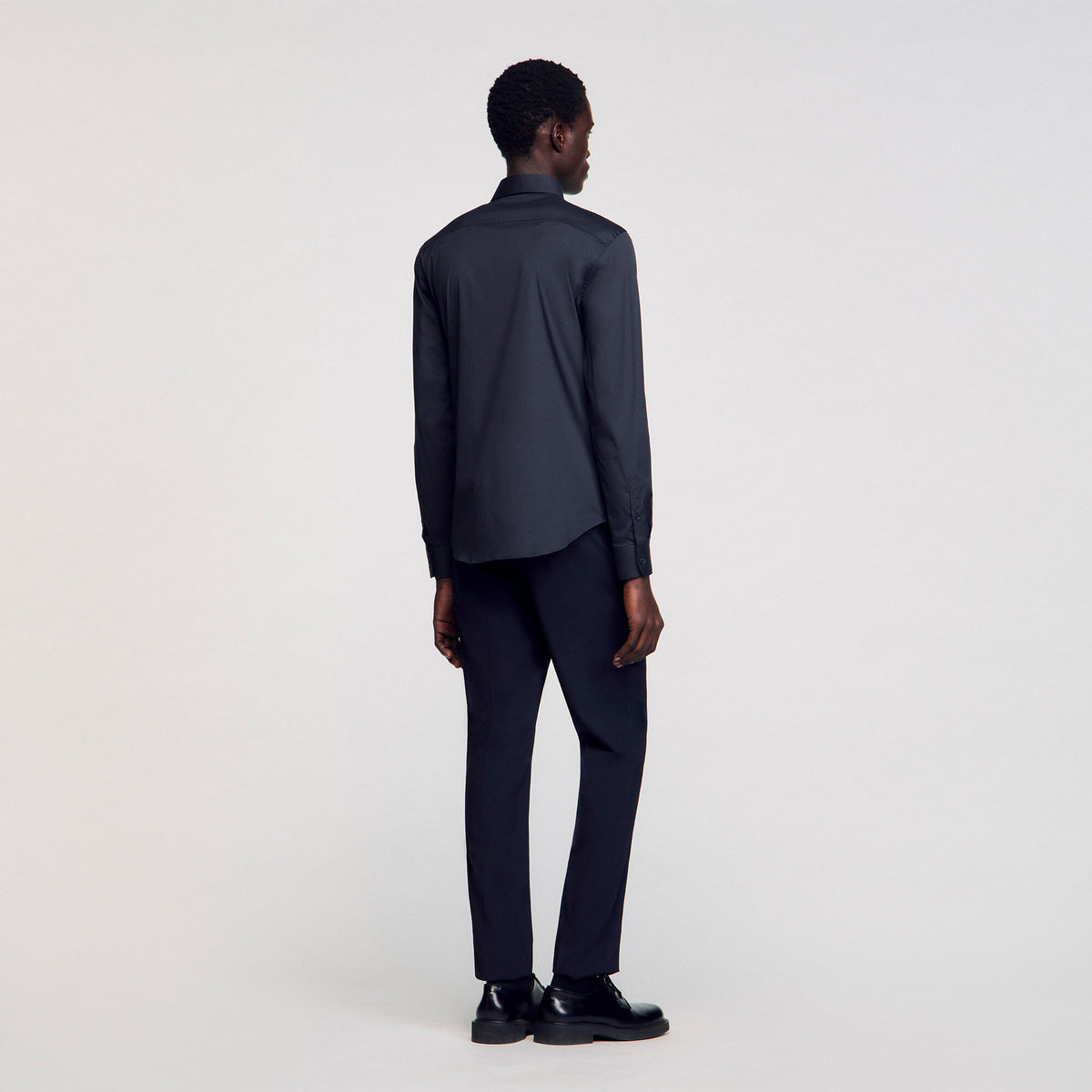 Fitted stretch cotton shirt | Sandro