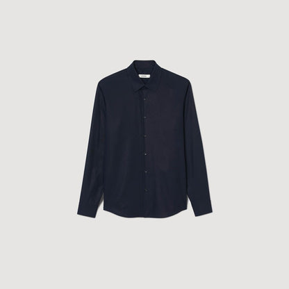 Fitted stretch cotton shirt | Sandro