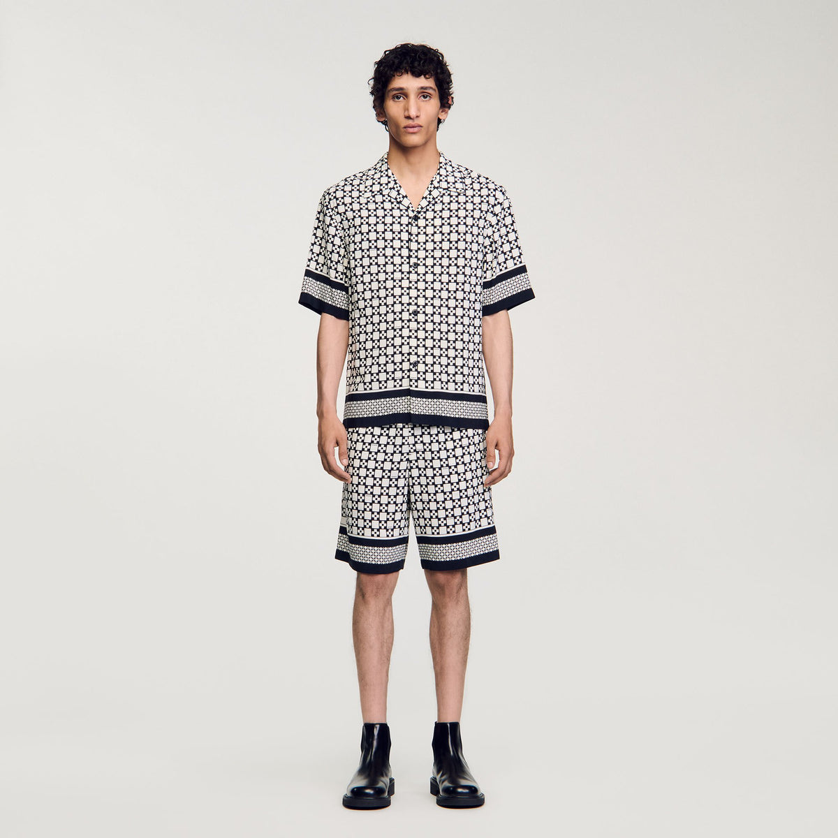 Square Cross short-sleeved shirt | Sandro