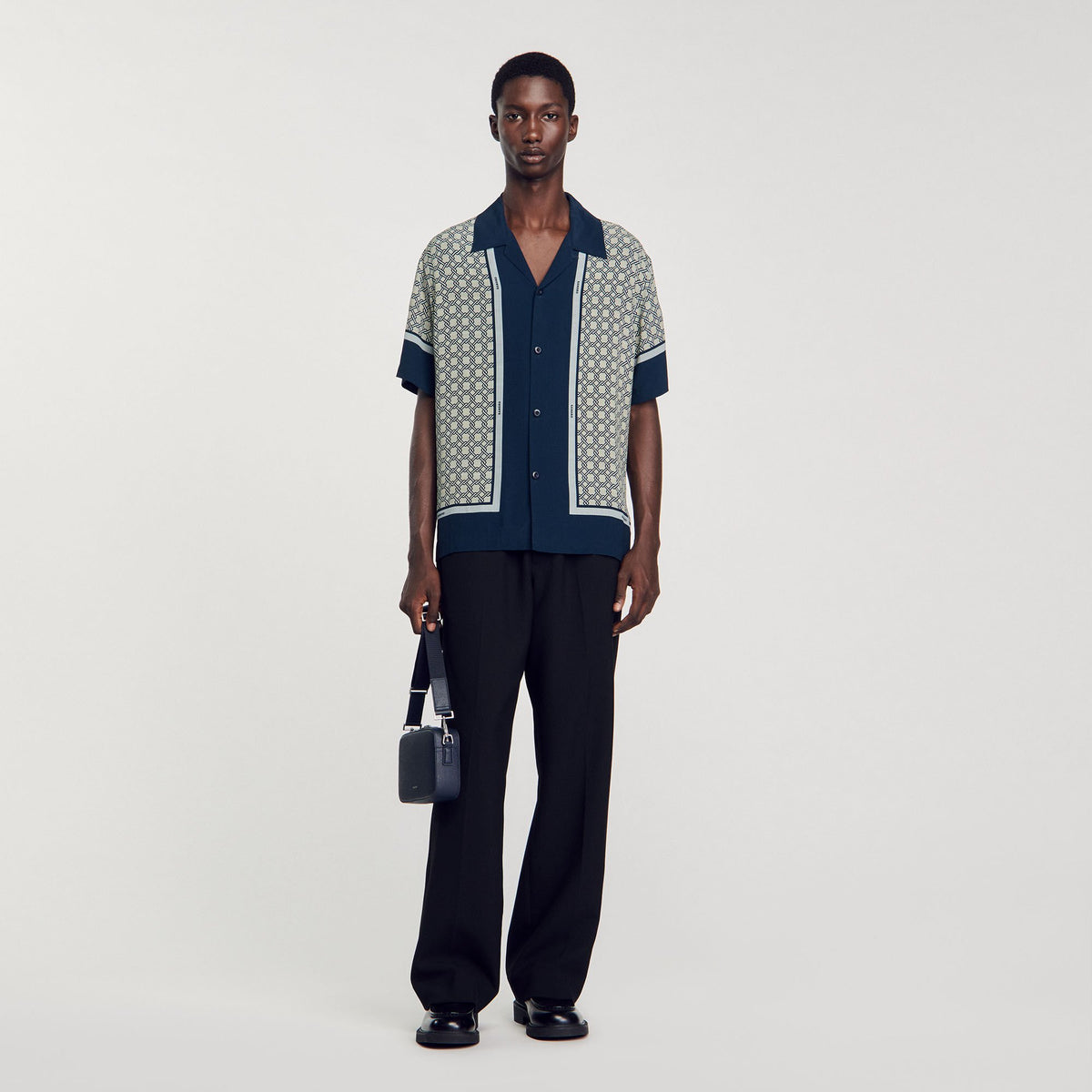 Short-sleeved patterned shirt | Sandro