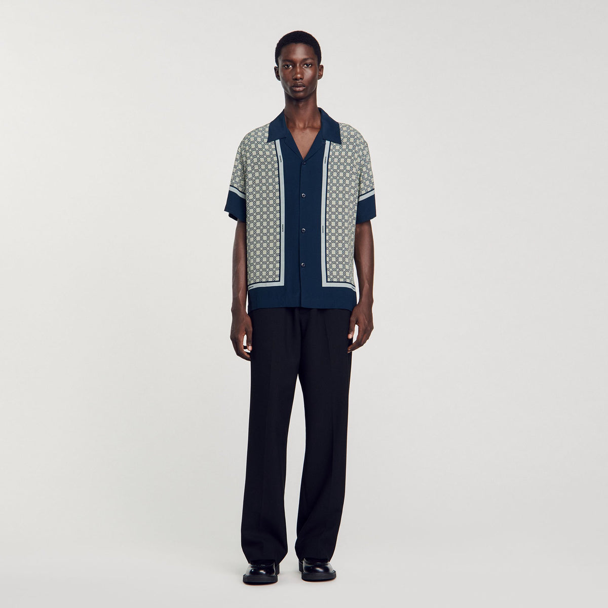 Short-sleeved patterned shirt | Sandro