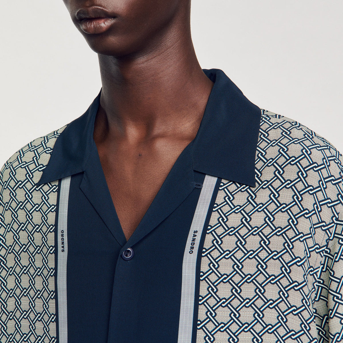 Short-sleeved patterned shirt | Sandro