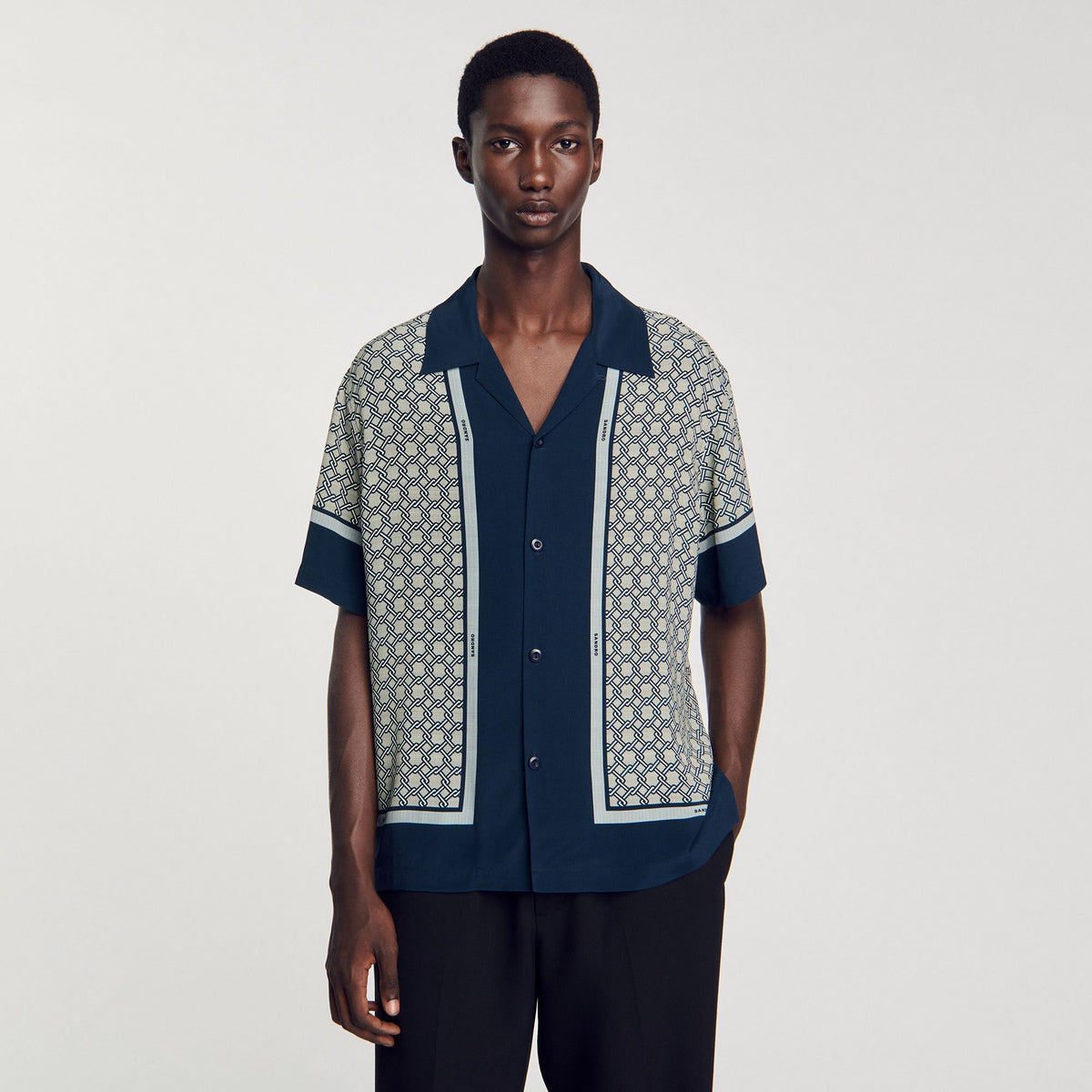 Short-sleeved patterned shirt | Sandro