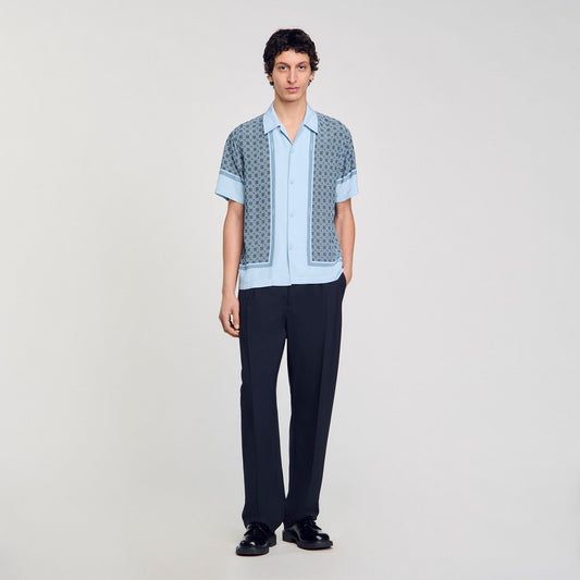 Short-sleeved patterned shirt | Sandro