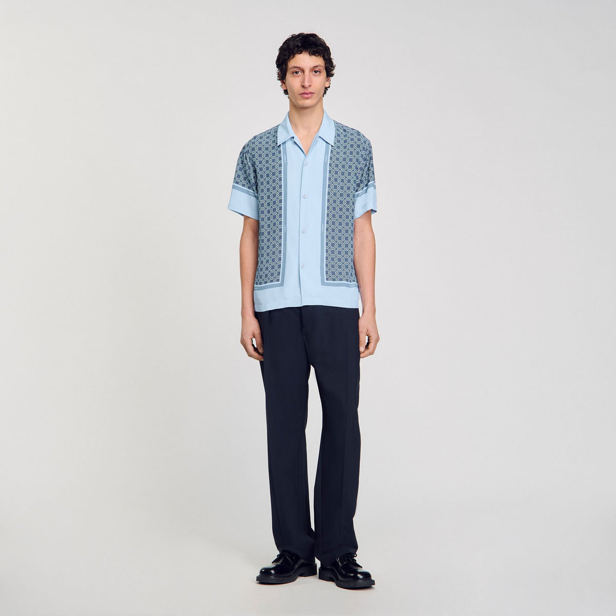 Short-sleeved patterned shirt | Sandro