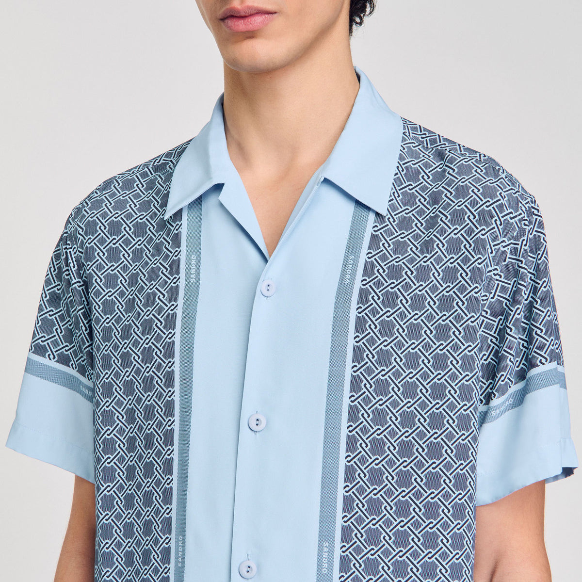 Short-sleeved patterned shirt | Sandro