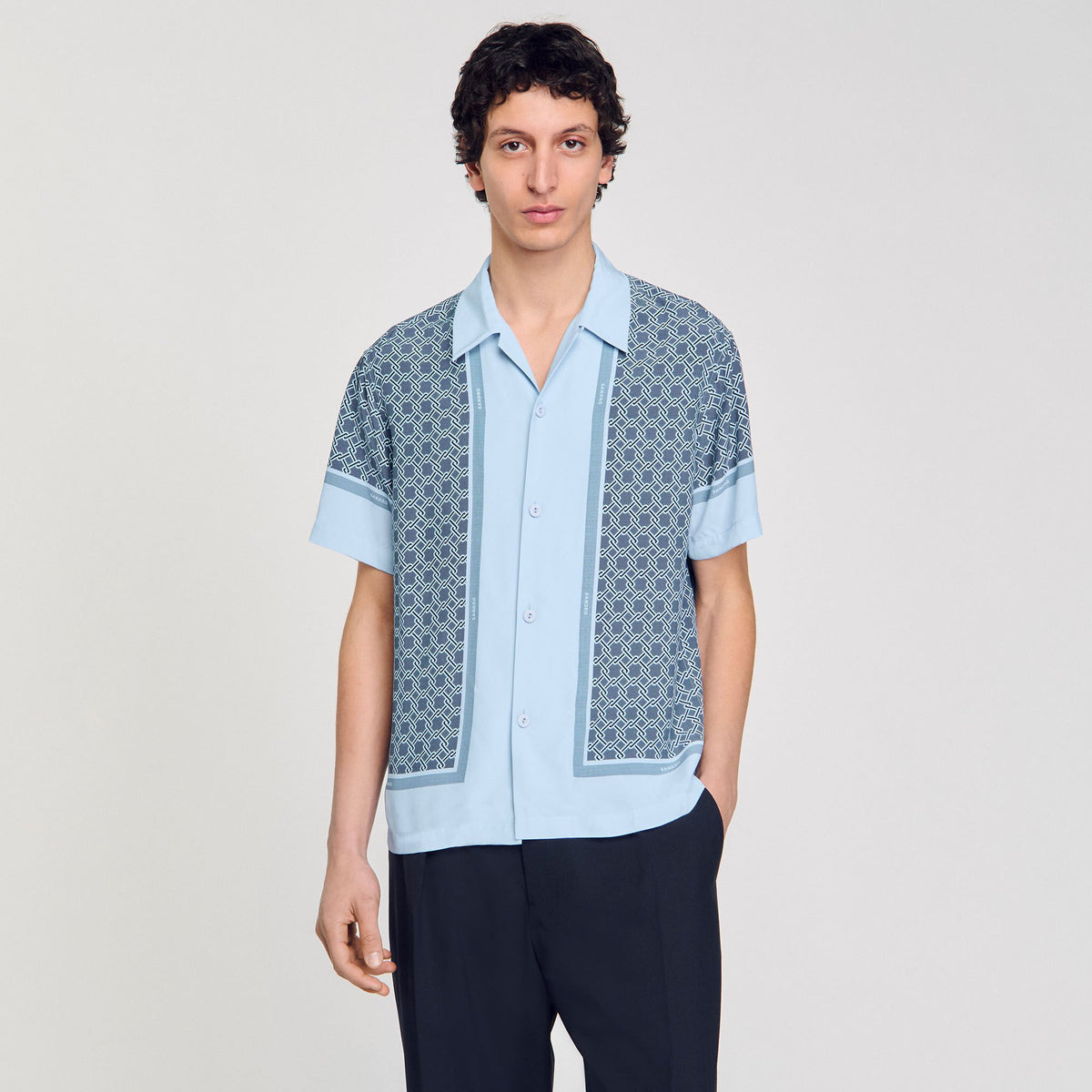 Short-sleeved patterned shirt | Sandro