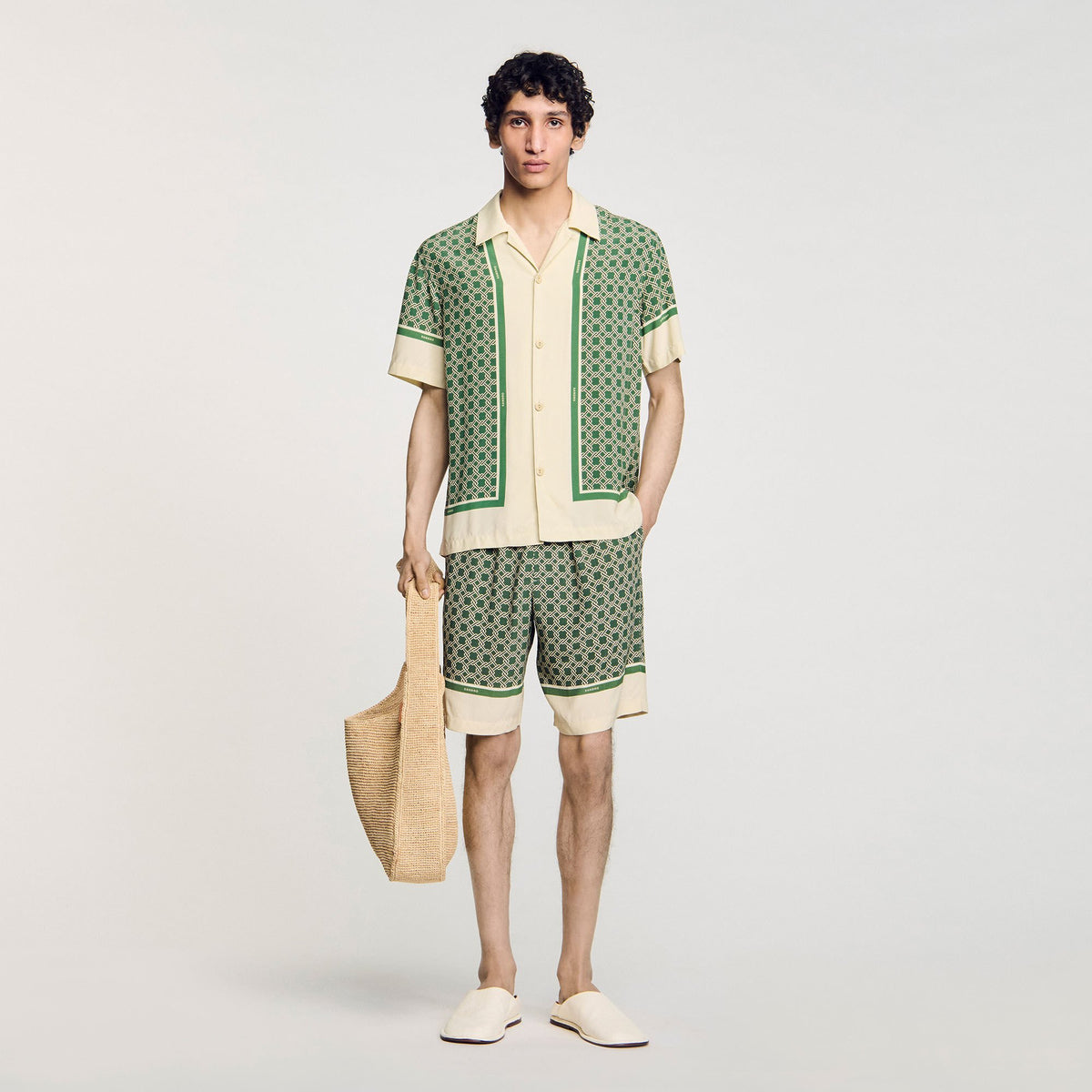 Short-sleeved patterned shirt | Sandro