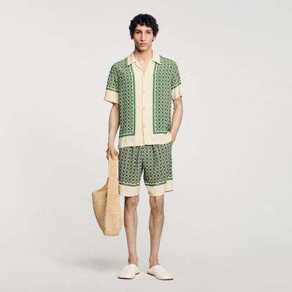 Short-sleeved patterned shirt | Sandro