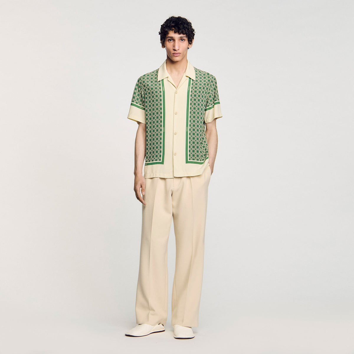 Short-sleeved patterned shirt | Sandro
