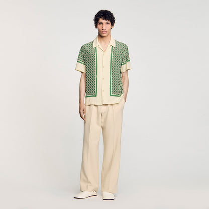 Short-sleeved patterned shirt | Sandro