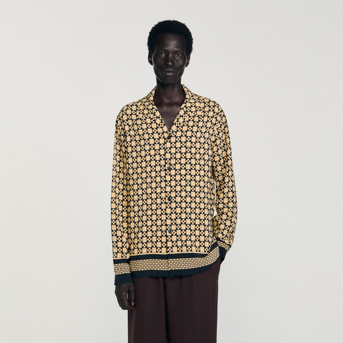 Printed loose-fit shirt | Sandro