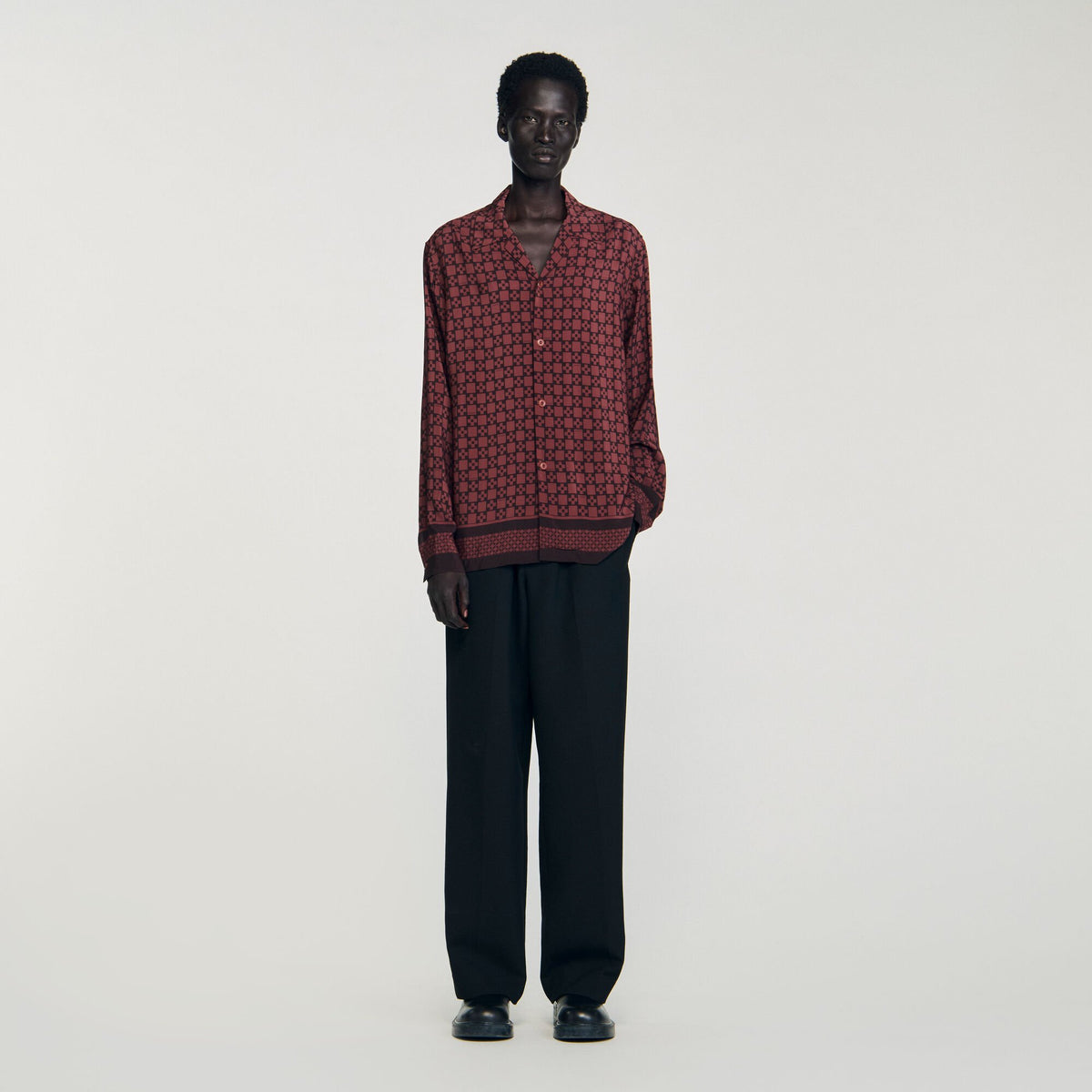 Printed loose-fit shirt | Sandro