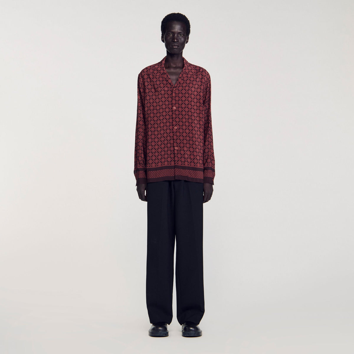 Printed loose-fit shirt | Sandro