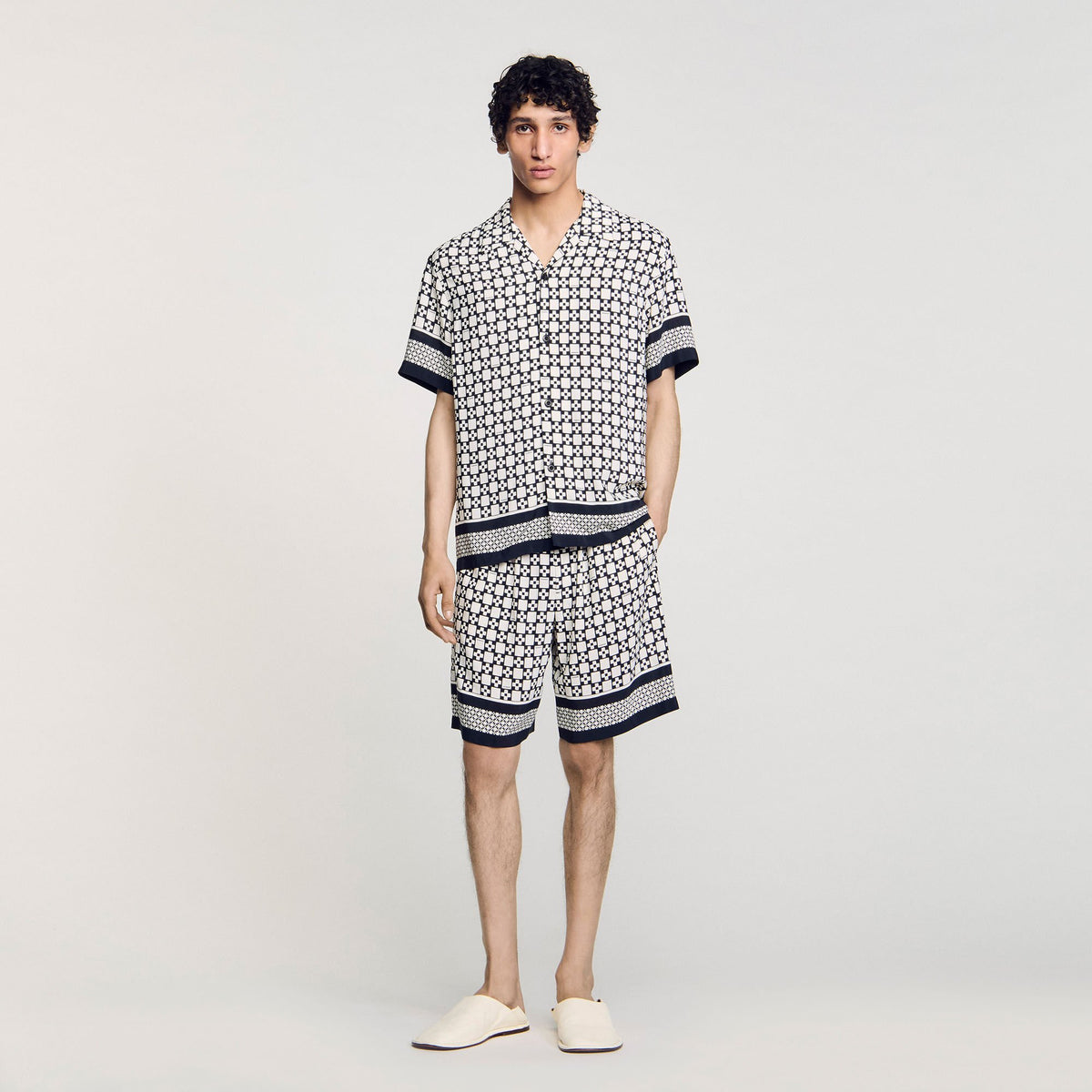 Square Cross motif flowing shirt | Sandro