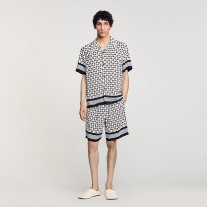 Square Cross motif flowing shirt | Sandro