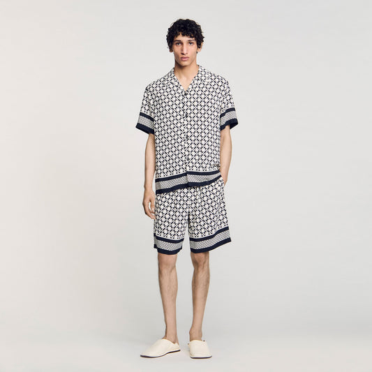 Square Cross motif flowing shirt | Sandro