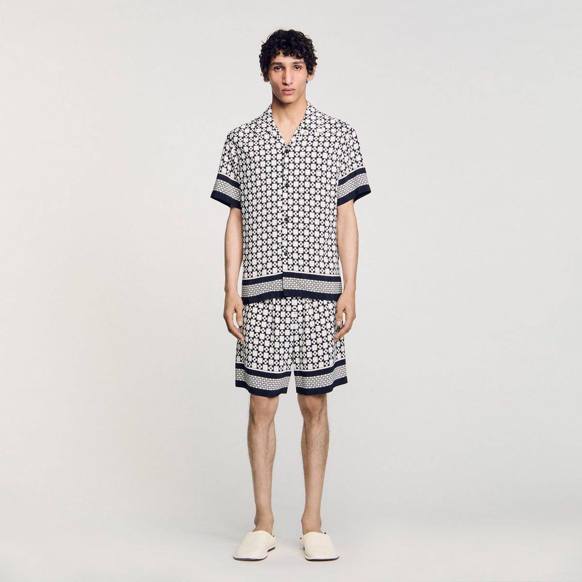 Square Cross motif flowing shirt | Sandro