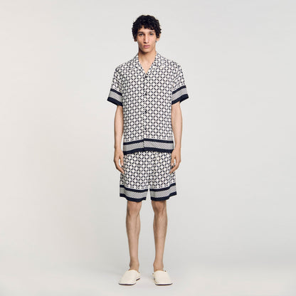 Square Cross motif flowing shirt | Sandro