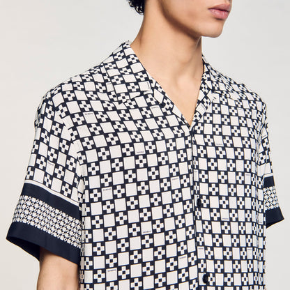 Square Cross motif flowing shirt | Sandro