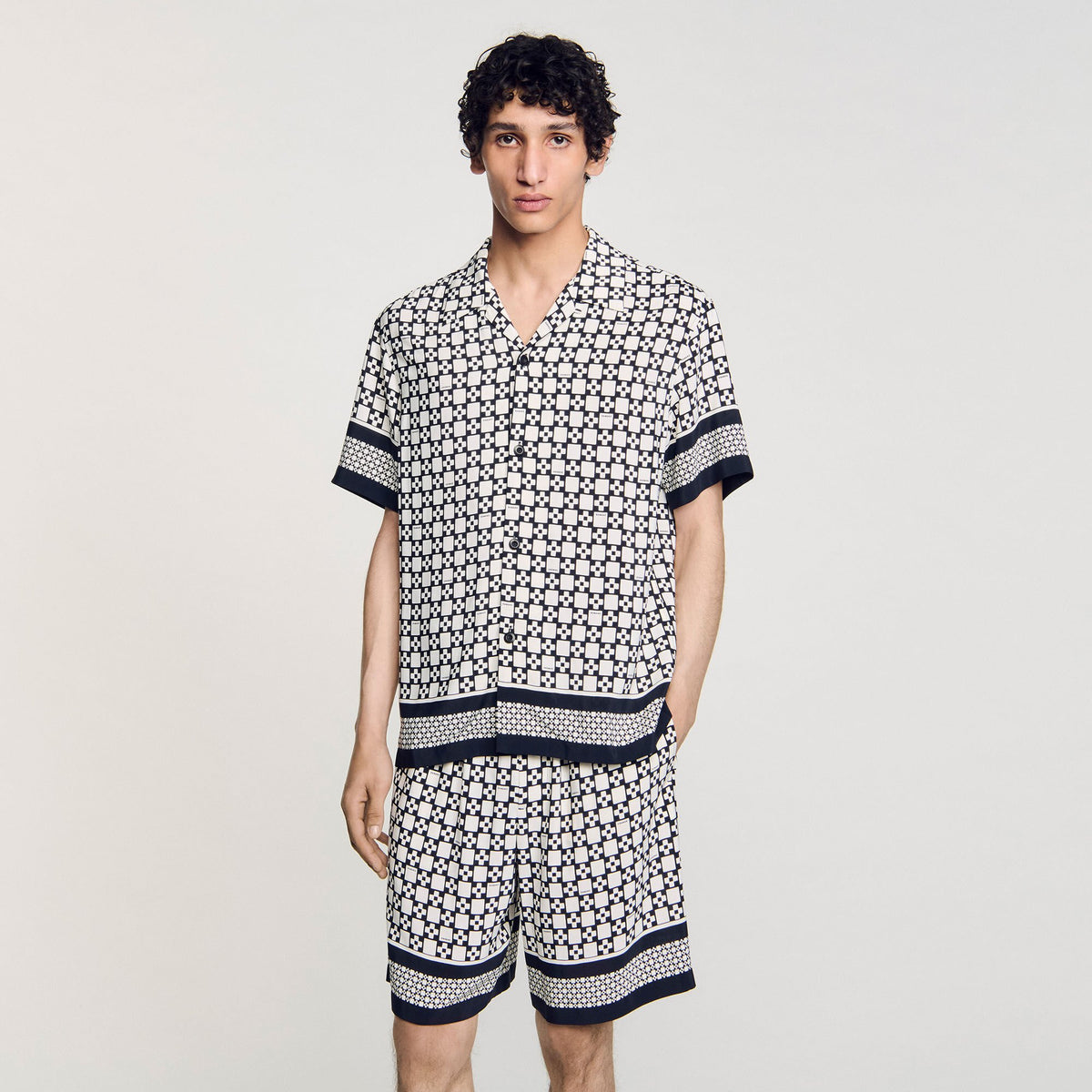 Square Cross motif flowing shirt | Sandro