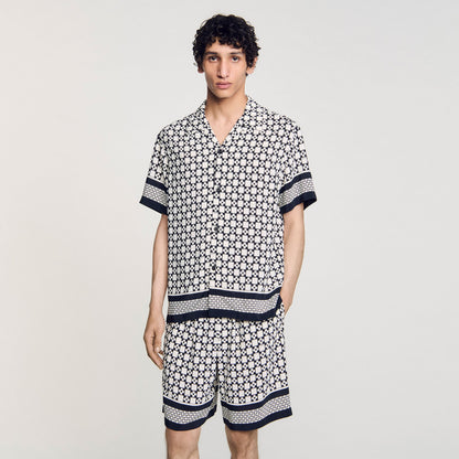 Square Cross motif flowing shirt | Sandro