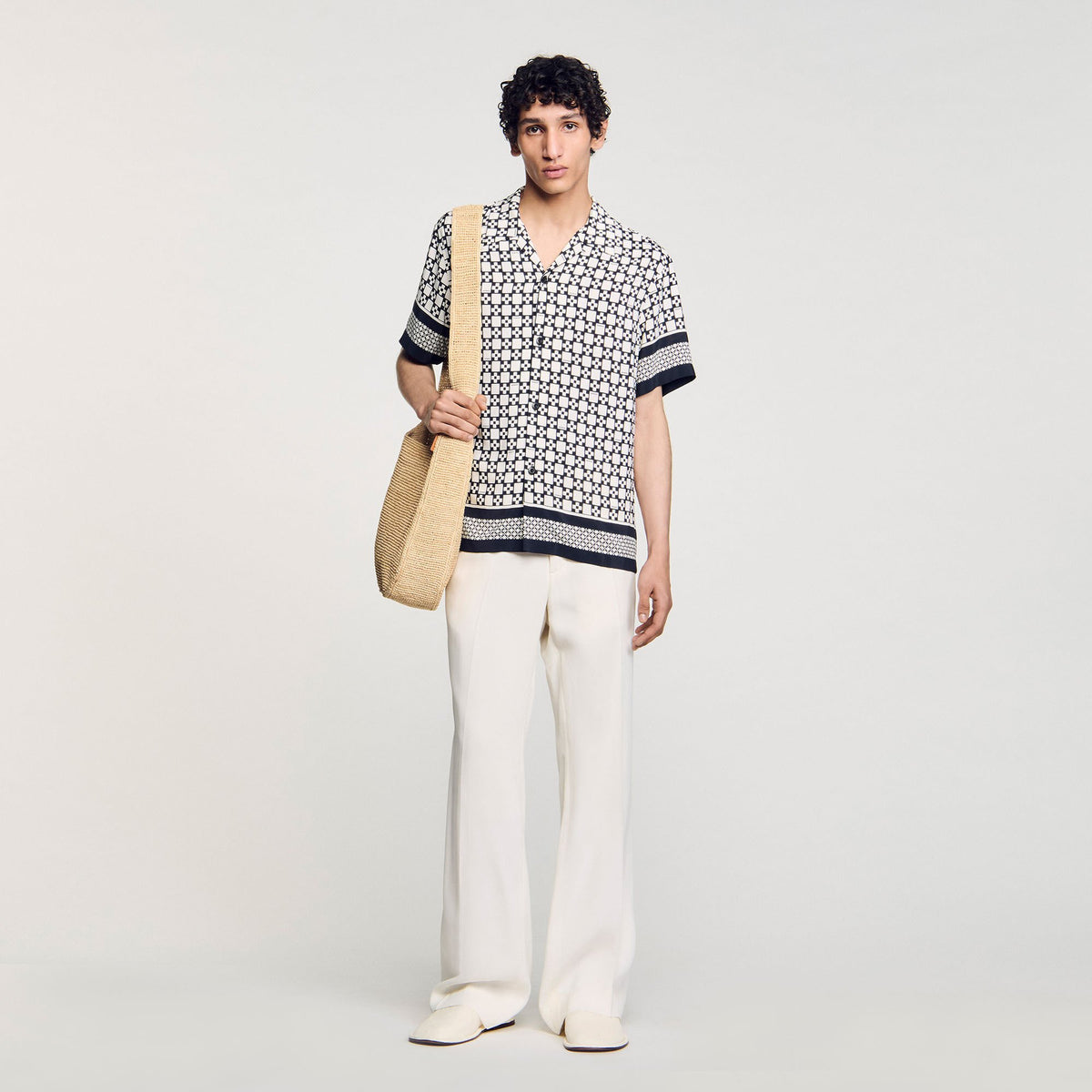Square Cross motif flowing shirt | Sandro