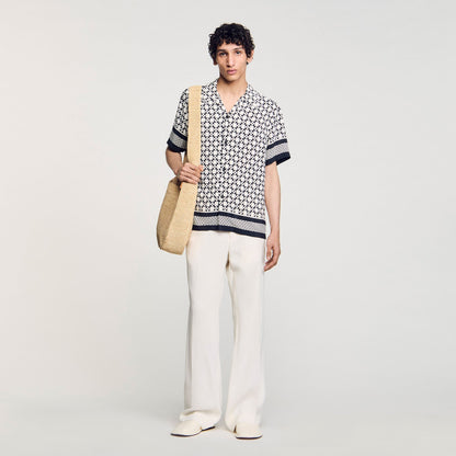 Square Cross motif flowing shirt | Sandro
