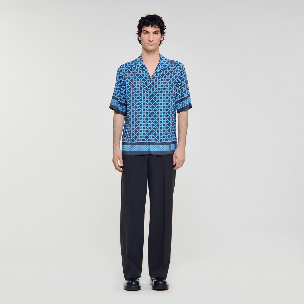 Square Cross motif flowing shirt | Sandro