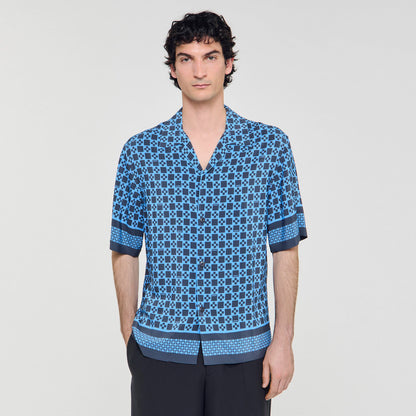 Square Cross motif flowing shirt | Sandro