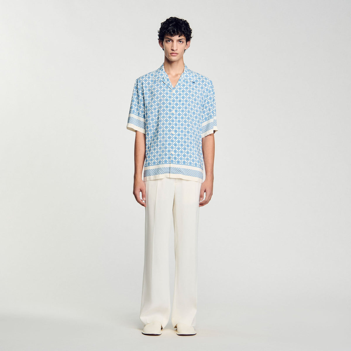 Square Cross motif flowing shirt | Sandro