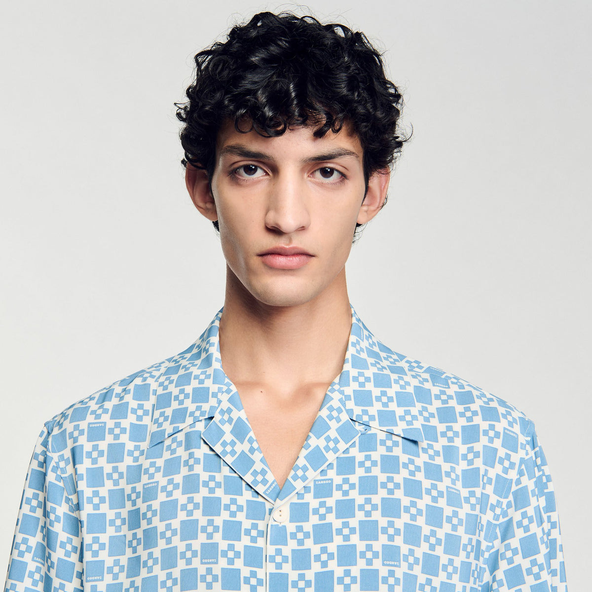 Square Cross motif flowing shirt | Sandro