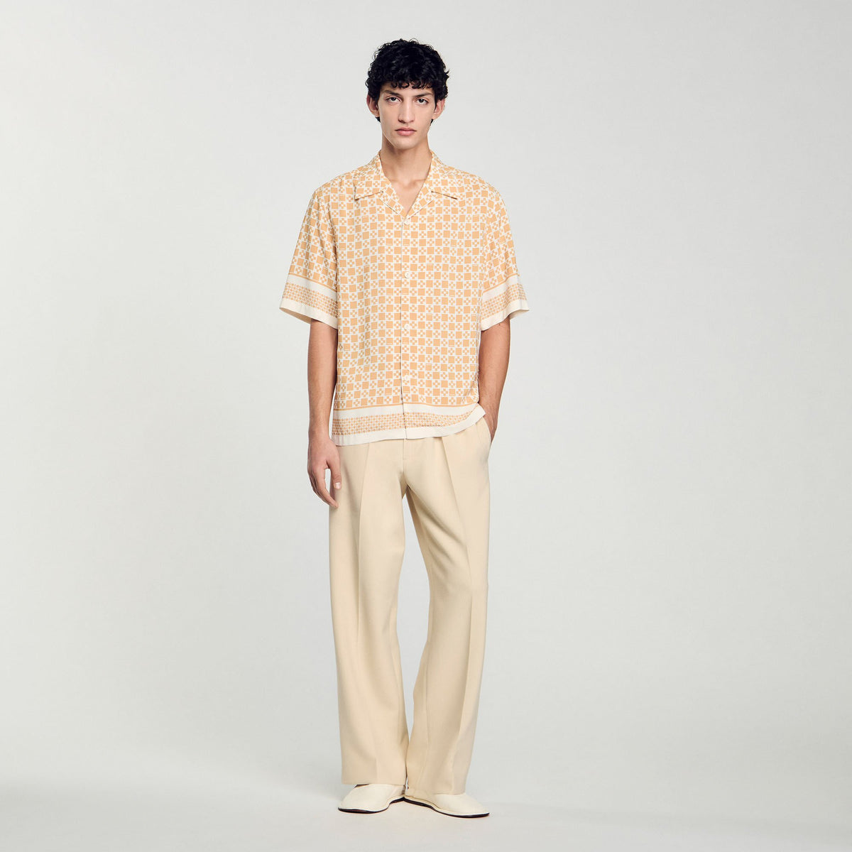Square Cross motif flowing shirt | Sandro