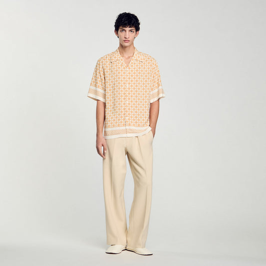 Square Cross motif flowing shirt | Sandro