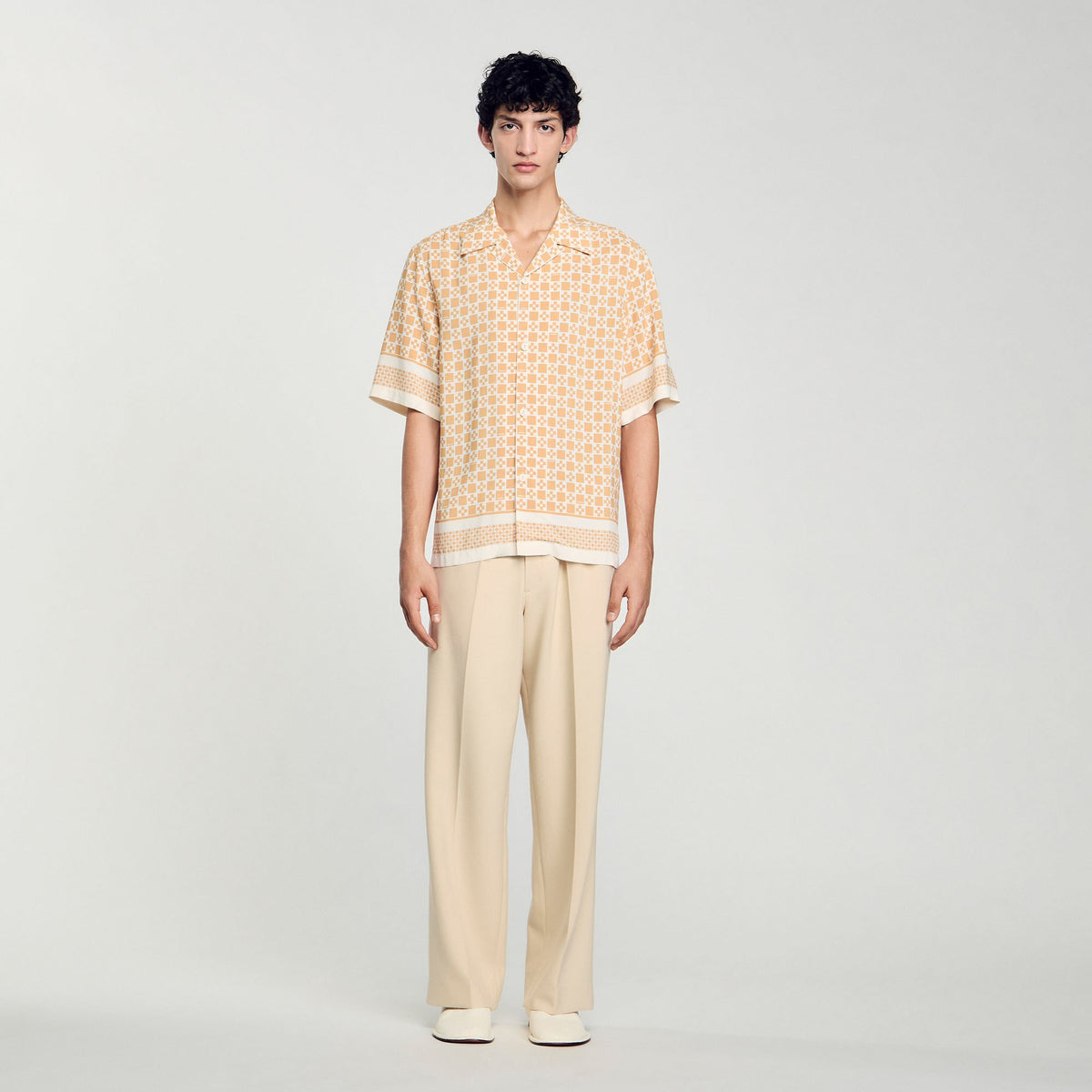 Square Cross motif flowing shirt | Sandro