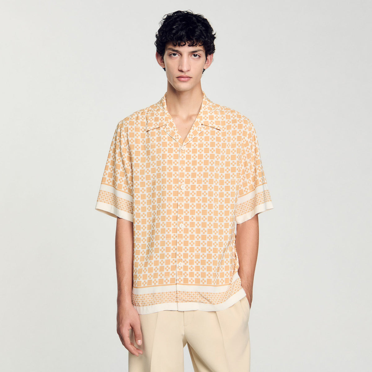 Square Cross motif flowing shirt | Sandro