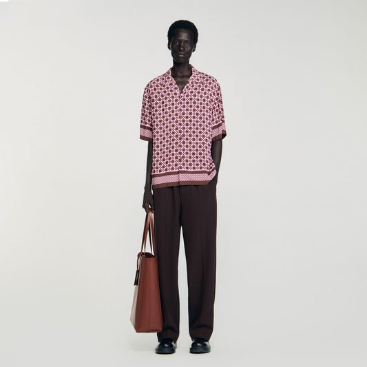 Square Cross motif flowing shirt | Sandro