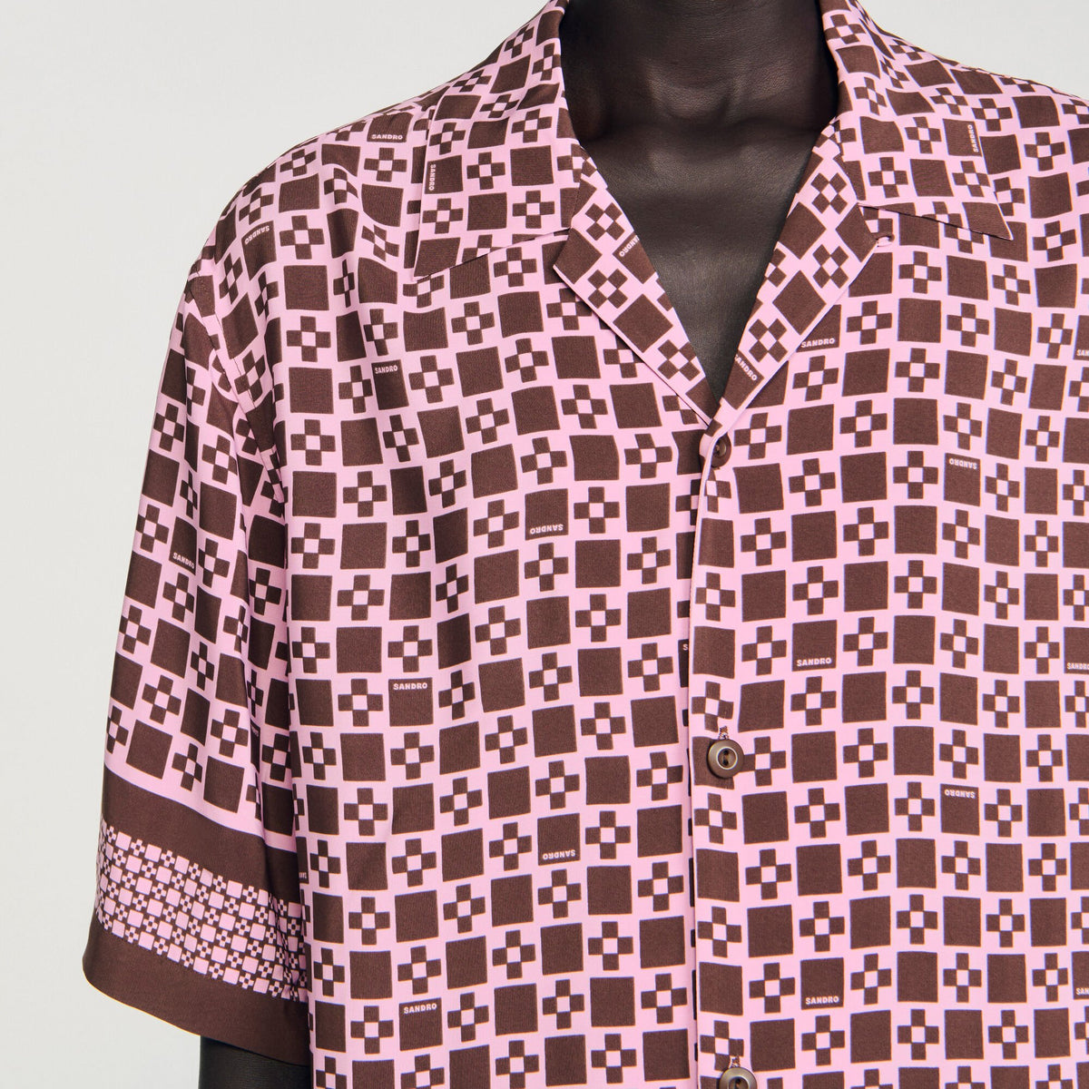 Square Cross motif flowing shirt | Sandro