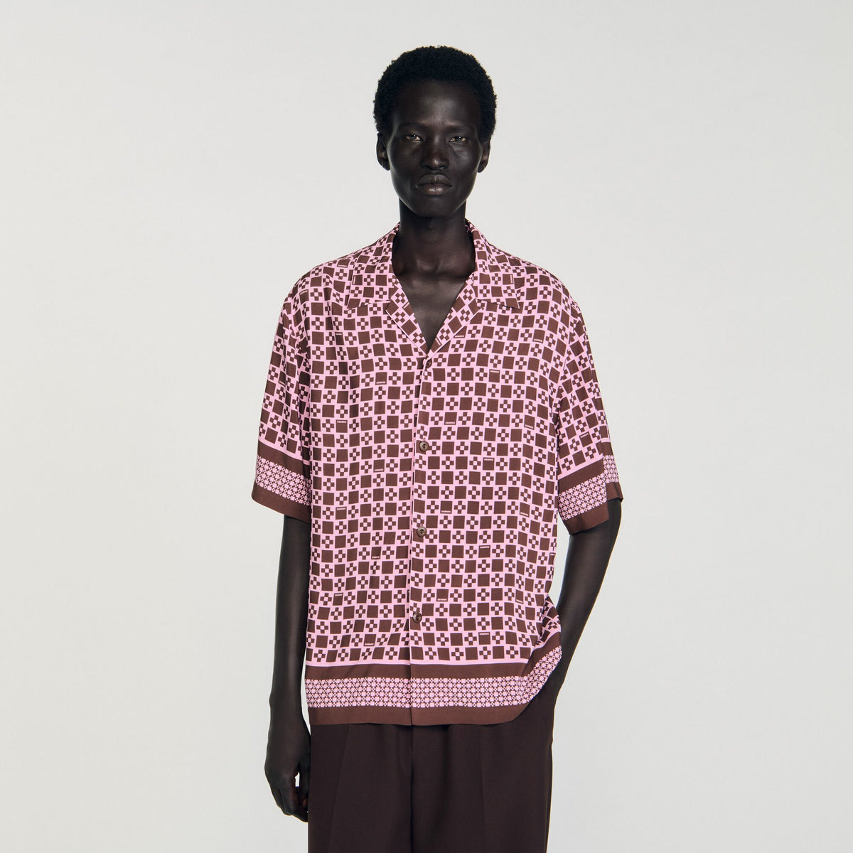 Square Cross motif flowing shirt | Sandro