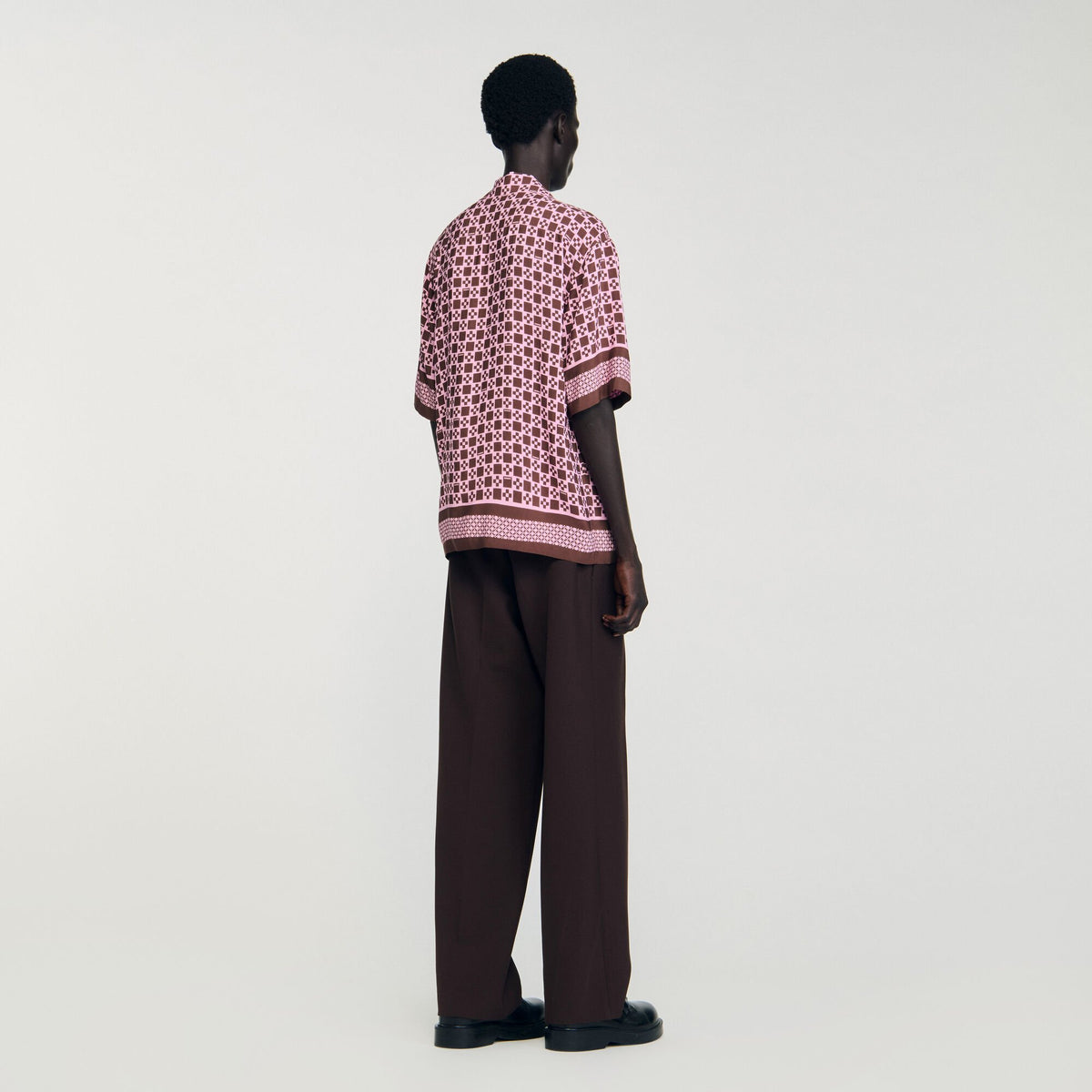Square Cross motif flowing shirt | Sandro